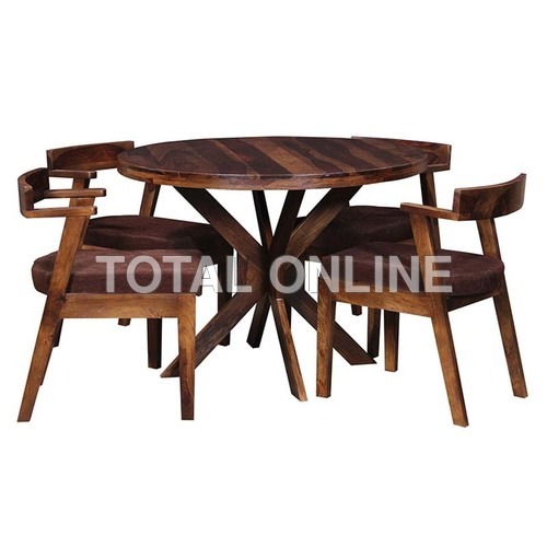 Wooden Dining Table With Sofa Style Chair