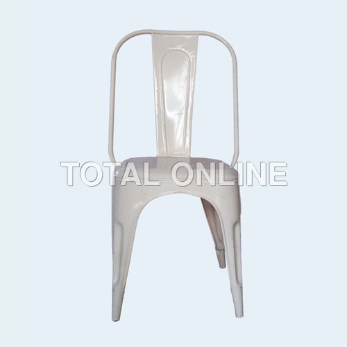 Eye-Catchy Set of 4 Iron Chairs - Iron, 40x40x90 cm, White | Durable, Ergonomic, Comfortable, Stylish