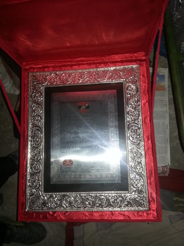 Citation For Vip Silver Frame In Velvet Box