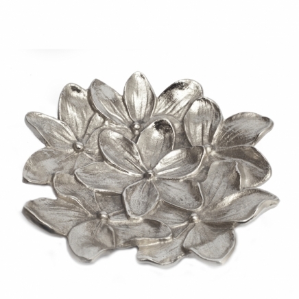 Aluminum Evergreen Flower Leaf Shape Platter