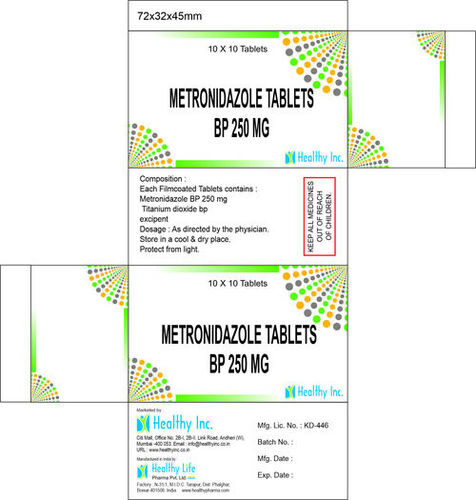 250 mg Metronidazole BP Tablets