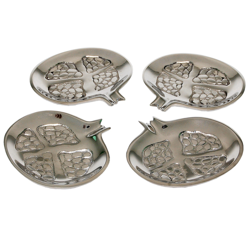 Aluminum Pomegranate Snack Platter Set