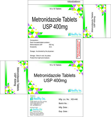 400 mg Metronidazole Tablets IP