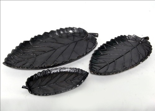 Rose leaf Shape Aluminum Platter