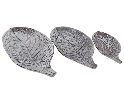 Lotus Leaf Shape Aluminum Platter Decorative Serving Plate Bowl and Dish
