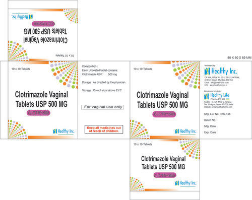 100Mg Clotrimazole Vaginal Tablets Usp General Drugs