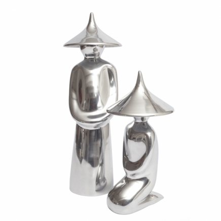 Aluminum Statue of Monk and Aluminum Sculpture