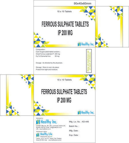 200 mg Ferrous sulphate Tablets IP