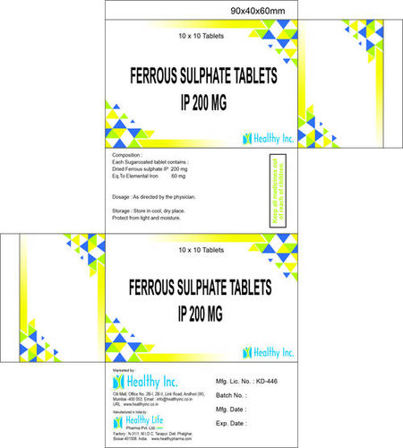 200 mg Ferrous sulphate Tablets IP