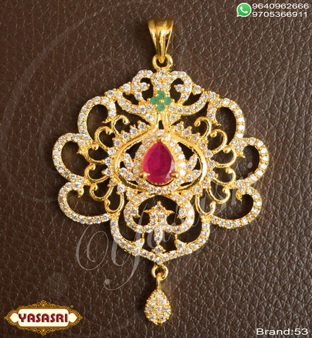 Golden Cz Fancy Locket