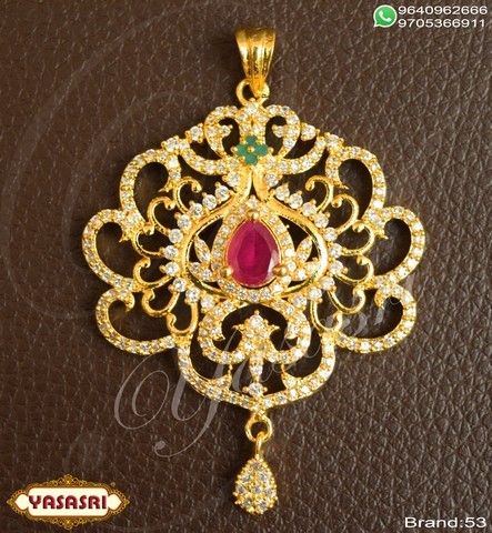 Golden Cz Fancy Locket