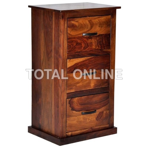 Vibrant Wooden Chest of Drawer - Sheesham Wood, 55x40x90 cm, Brown | Four Drawers, Ample Storage, Elegant Design, Easy Assembly