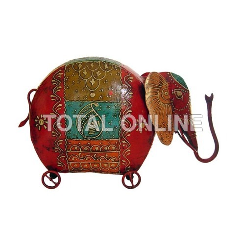 Bright Red Elephant on Wheels