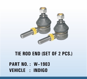 INDIGO Tie Rod End - Steel, 100 mm, M10 Thread | Steering Precision, Durable, Easy Install, Smooth Operation