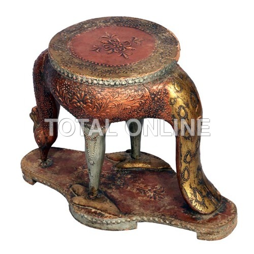 Wooden Peacock Style Table and Pot Stand