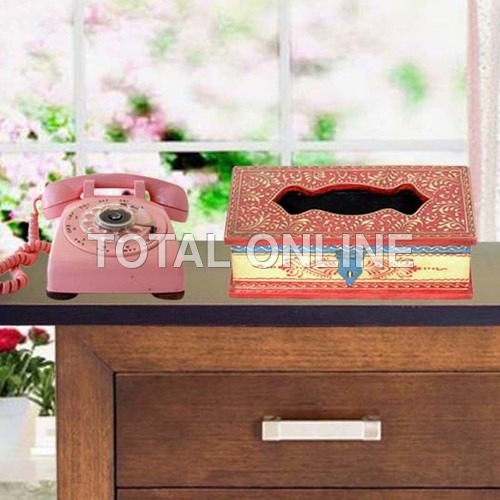 Unique Wooden Handpainted Tissue Box