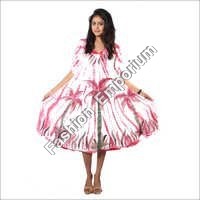 Multi Stick Dye Hand Painted Umbrella Dress
