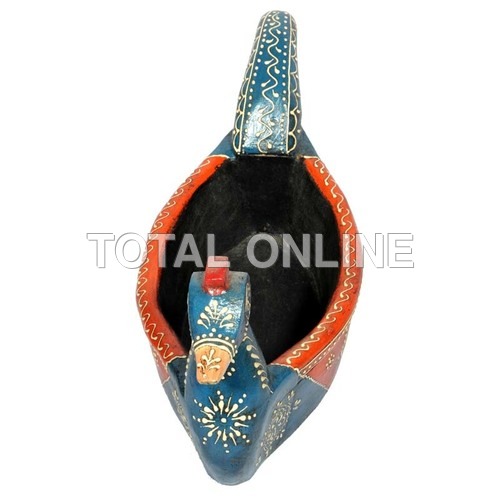 Creative Wooden Handpainted Peacock Face Bowl