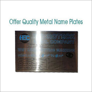 Aluminum Name Plate