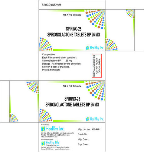 50mg Spironolactone Tablets IP