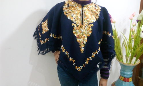 Dry Cleaning Girls Designer Poncho From Kashmir