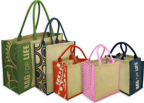 Designer Jute Tote Bag - Jute Material, 15x16 Inches, Brown Color | Ideal for Lunch Boxes & Books, Customizable Designs for Promotion & Shopping