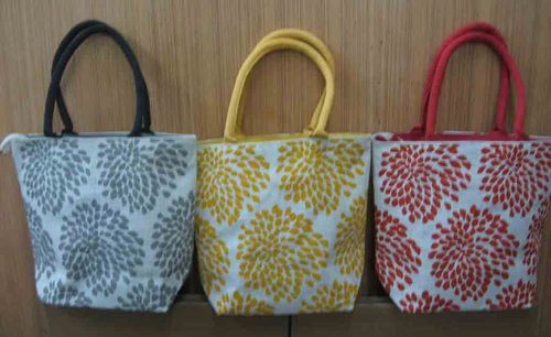 Jute Shopping Tote Bags - Jute Material Various Sizes & Colors - Attractive Design for Office & College Use Customizable Options Available
