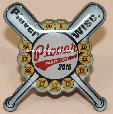 Printed metal badge