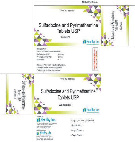 Sulfadoxine Pyrimethamine Tablets Cool & Dry Place