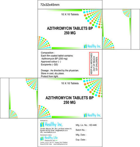 250 mg Azithromycin Tablets IP