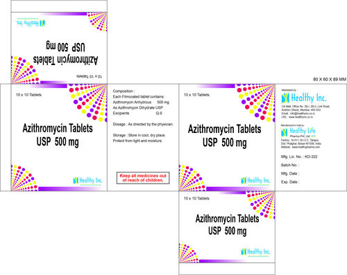 Azithromycin Tablets USP  500 mg