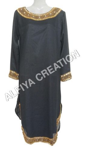 Long Length Antique Work Tunic Blouse