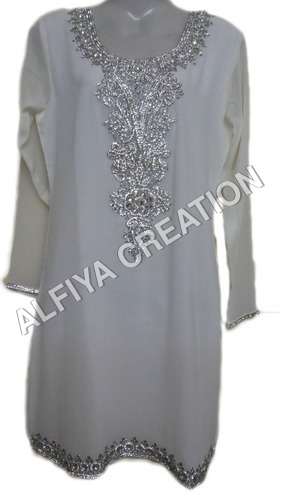 Silvery Embroidery Fancy Beach Wear Tunic Blouse By ALFIYA CREATION