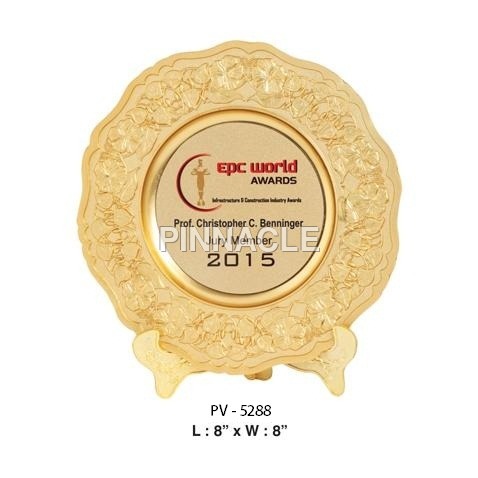 Golden Metal Plaque