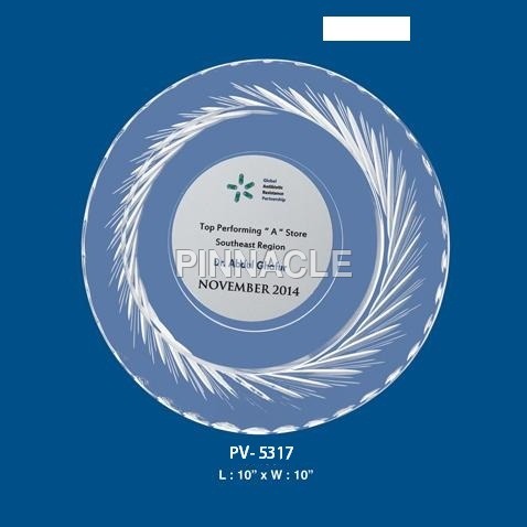 Crystal Round Shape Plaque