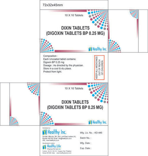 0.25 mg Digoxin Tablets BP