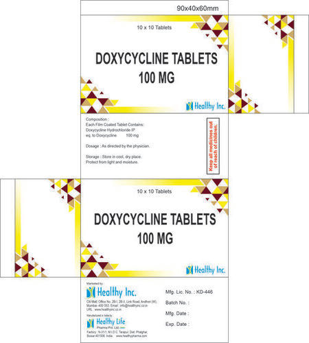 100 Mg Doxycycline Tablets Medicine Raw Materials