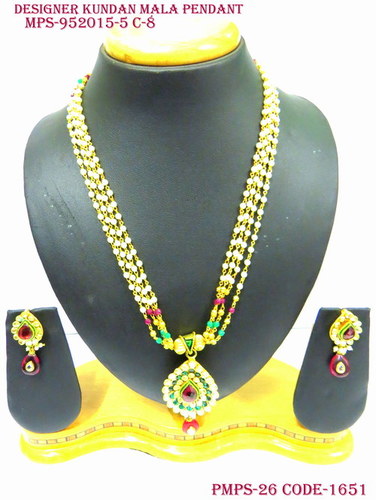 Mala pendant Set, Designer mala Pendant Set,Polki mala Pendant Set,  t