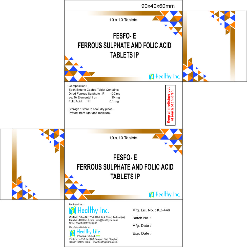 Ferrous Sulfate With  Folic Acid Tablets (Small)    