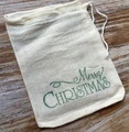 Cotton Muslin Drawstring Bag - Cotton, 30x30x10 cm, White | Customized Design, Modern Aesthetic, Zipper Closure for Secure Storage