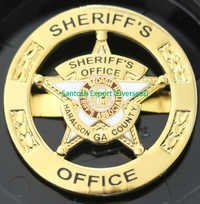 Police Badge - High Quality Brass & Copper, 20-45 Mm Custom Shape | 3d Die Struck, Gold Plating, Moq 200 Pieces, Oem & Odm Services