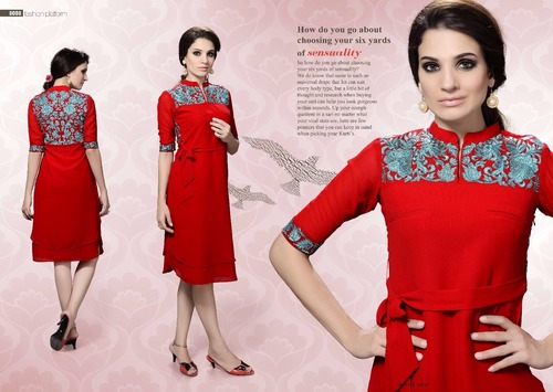 Georgette Embroidery Kurti
