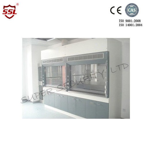 Steel Chemical Fume Hood 290mm Air Outlet with Electrical Controlled Glass