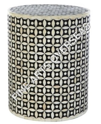 Bone Inlay Side Table