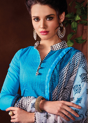 Latest Semi Stitched Designer Uttam Vastra Salwar
