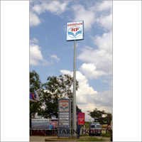 Signage Mast - Steel, 10-20 Feet Height, 6-12 Inches Base Diameter | Corrosion Resistant, Powder Coated Finish, Durable And Easy Installation