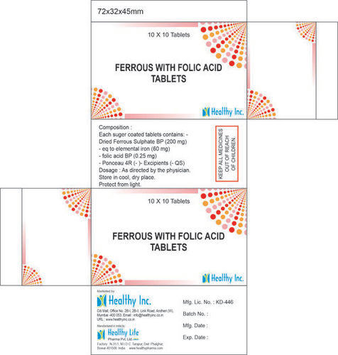 Ferofumol Ferrous Fumarate With Folic Acid Tablets Bp Generic Drugs