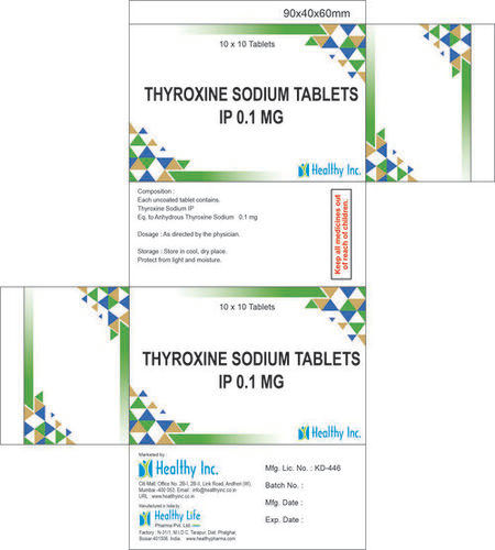 Thyroxine Sodium Tablets Ip 150 Mg Medicine Raw Materials