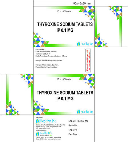 Thyroxine Sodium Tablets Bp Medicine Raw Materials