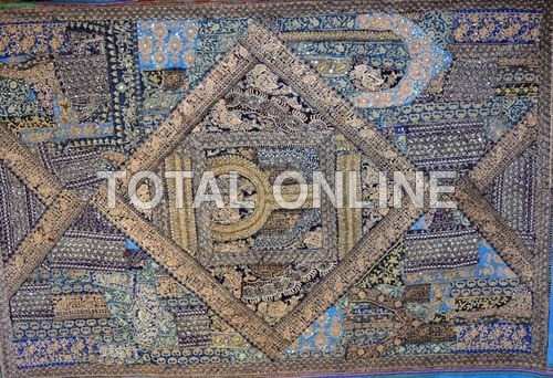 Beautiful Bedsheet With Barmeri Carving works By TOTAL ONLINE